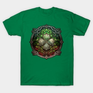 Four-leaf clover lucky crest T-Shirt